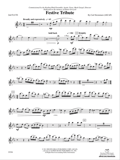 Festive Tribute: 2nd Flute