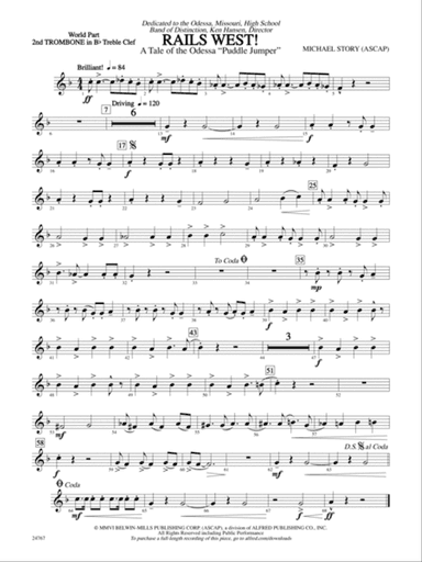 Rails West! (A Tale of the Odessa Puddle Jumper): (wp) 2nd B-flat Trombone T.C.