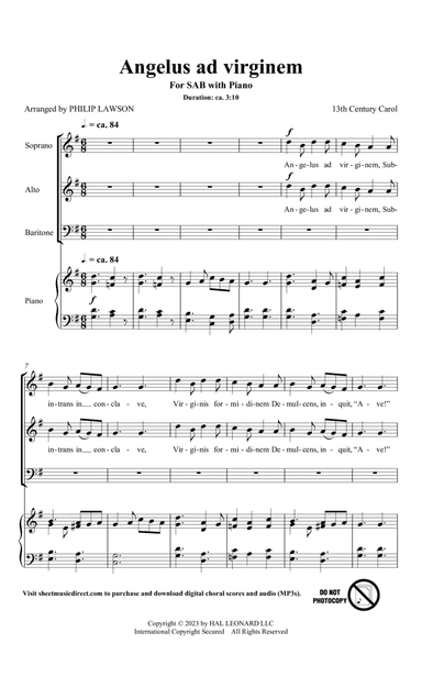 Angelus Ad Virginem (arr. Philip Lawson)