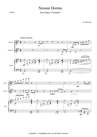 Nessun Dorma (Opera Turandot aria)