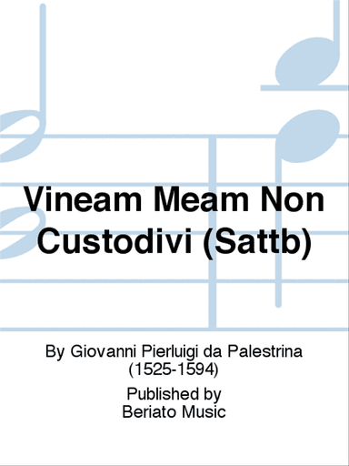 Vineam Meam Non Custodivi (Sattb)