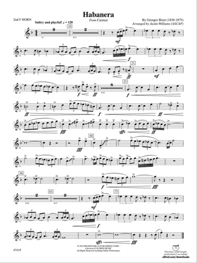 Habanera: 2nd F Horn