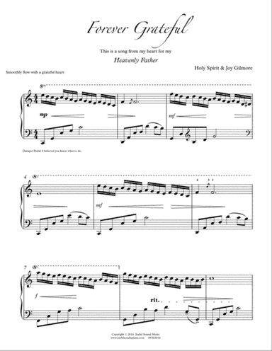 Forever Grateful piano solo