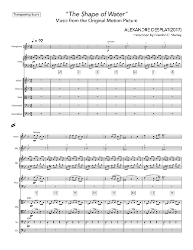 The Shape Of Water - Score Only