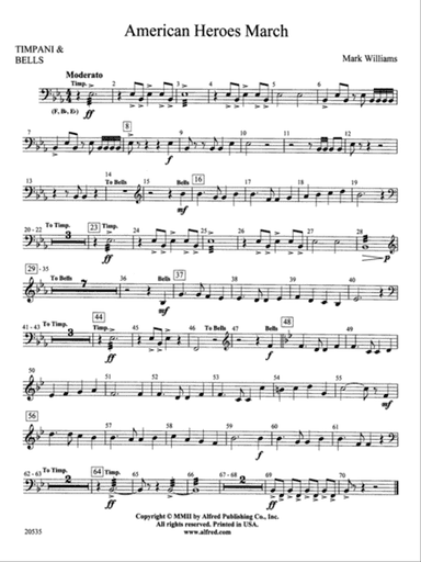 American Heroes March: Timpani