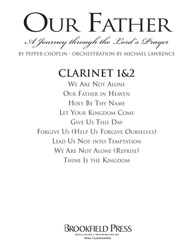 Our Father - A Journey Through The Lord's Prayer - Bb Clarinet 1,2
