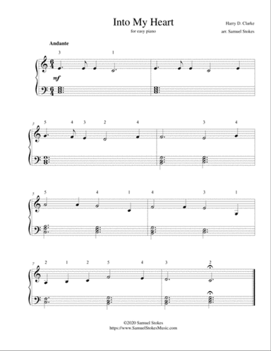 Into My Heart - for easy piano