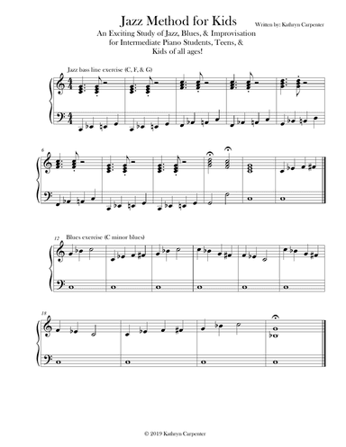 Jazz Method For Kids (Piano)
