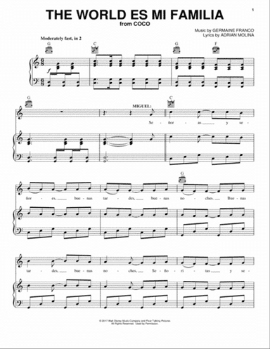 The World Es Mi Familia (from Coco)