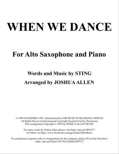 When We Dance