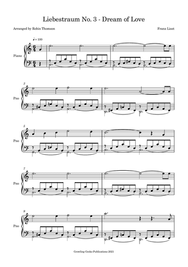 Liebestraum No. 3 - Dreams of Love ( Easier)