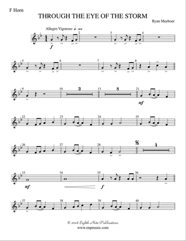 Through the Eye of the Storm: 1st F Horn