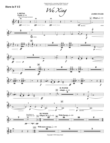 Wu Xing: 1st & 2nd F Horns