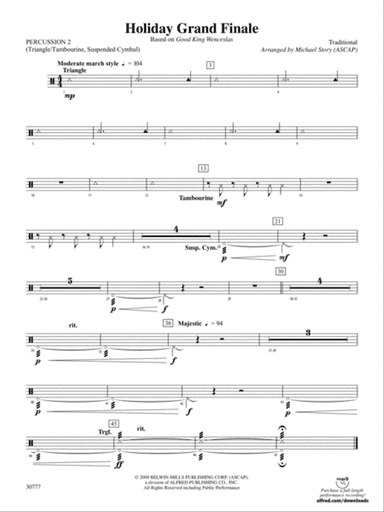 Holiday Grand Finale (Based on "Good King Wenceslas"): 2nd Percussion