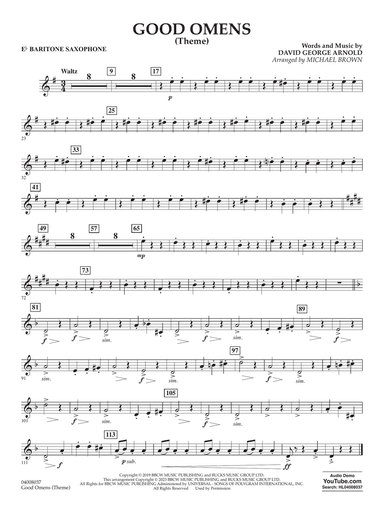 Good Omens (Theme) (arr. Michael Brown) - Eb Baritone Saxophone