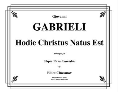 Hodie Christus Natus Est for 10-piece brass ensemble