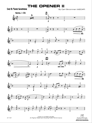 The Opener II: 2nd B-flat Tenor Saxophone