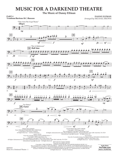 Music for a Darkened Theatre (The Music of Danny Elfman) - Pt.4 - Trombone/Bar. B.C./Bsn.