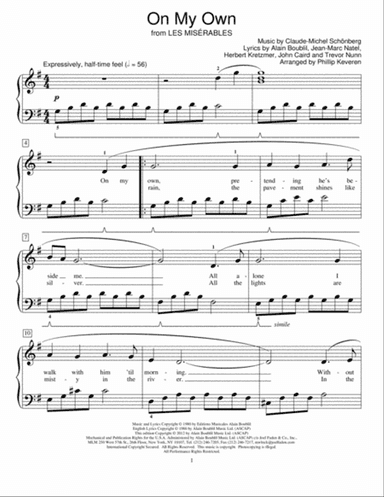 On My Own (from Les Miserables)