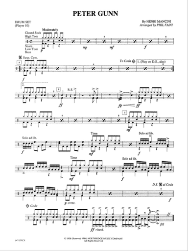 Peter Gunn: Drums