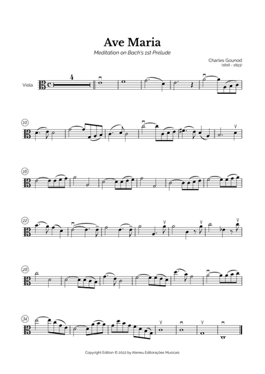 Ave Maria (Charles Gounod) for Easy Viola