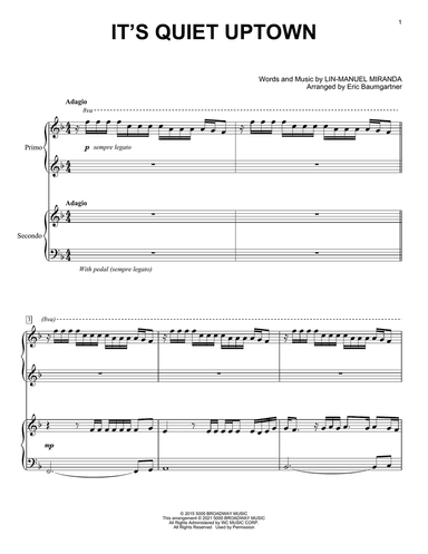It's Quiet Uptown (from Hamilton) (arr. Eric Baumgartner)