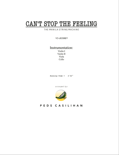 Can't Stop The Feeling String Quartet