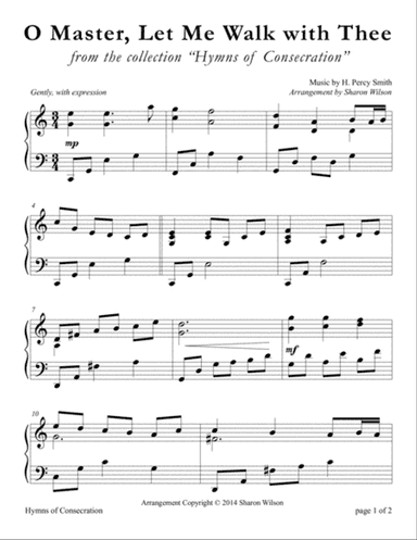 O Master, Let Me Walk with Thee (LARGE PRINT Piano Solo)