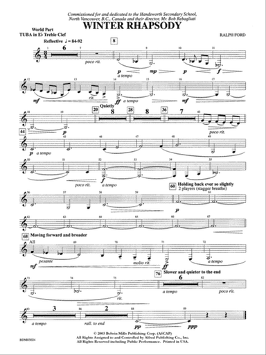 Winter Rhapsody: WP E-flat Tuba T.C.