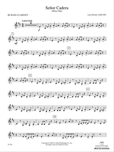 Señor Cadera (Mister Hip): B-flat Bass Clarinet