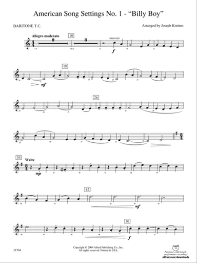 American Song Settings, No. 1: Baritone T.C.