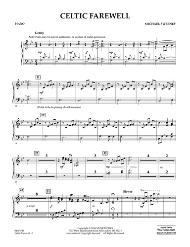 Celtic Farewell - Piano