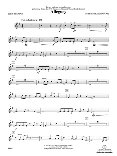 Allegory: 2nd B-flat Trumpet