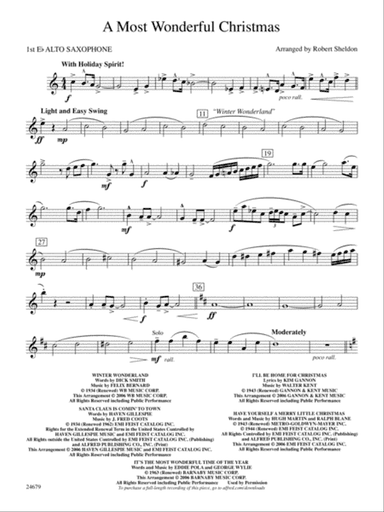 A Most Wonderful Christmas: E-flat Alto Saxophone