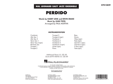 Perdido (arr. Paul Murtha) - Conductor Score (Full Score)