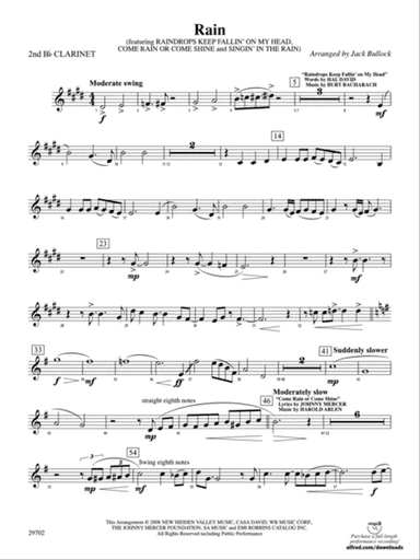 Rain: 2nd B-flat Clarinet