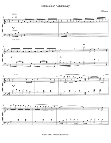 Robins on an Autumn Day