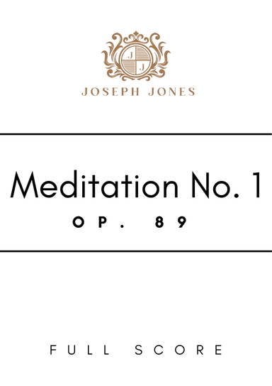 Meditation No. 1, Op. 89 - Score Only
