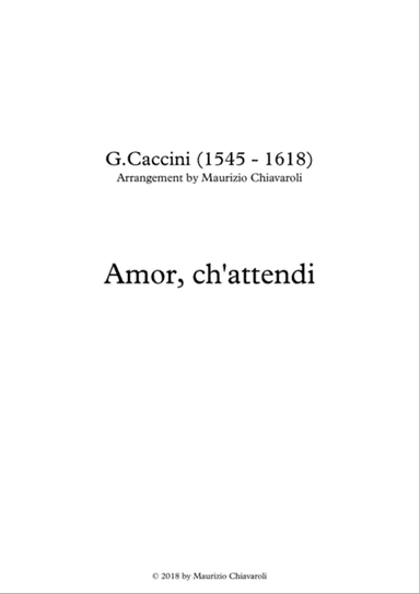Amor ch'attendi