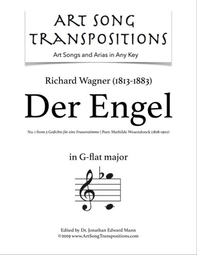 WAGNER: Der Engel (transposed to G-flat major)