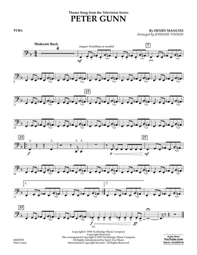 Peter Gunn (arr. Johnnie Vinson) - Tuba