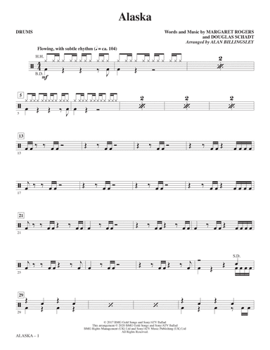 Alaska (arr. Alan Billingsley) - Drums
