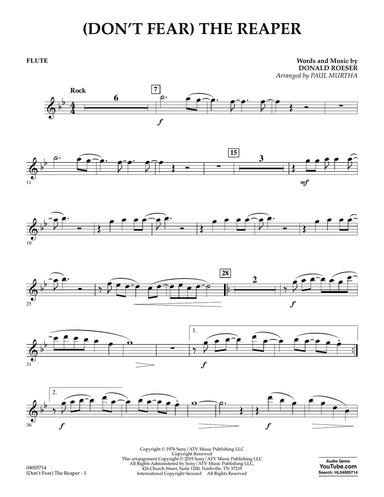 (Don't Fear) The Reaper (arr. Paul Murtha) - Flute