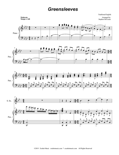 Greensleeves (Duet for Soprano and Tenor Saxophone)