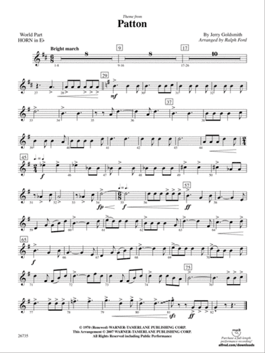 Patton: (wp) 1st Horn in E-flat