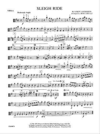 Sleigh Ride: Viola