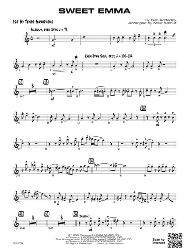Sweet Emma: B-flat Tenor Saxophone