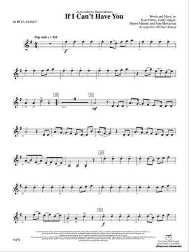 If I Can't Have You: 1st B-flat Clarinet