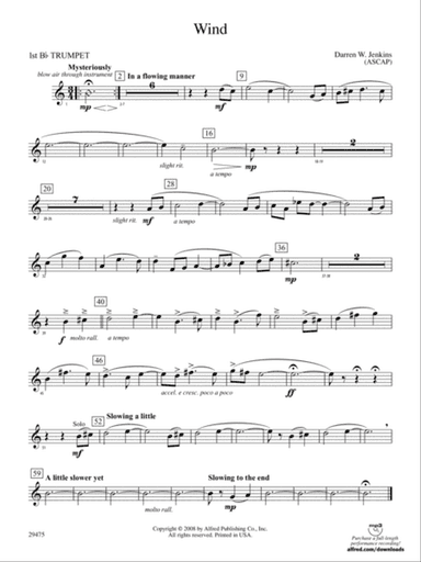 Wind: 1st B-flat Trumpet