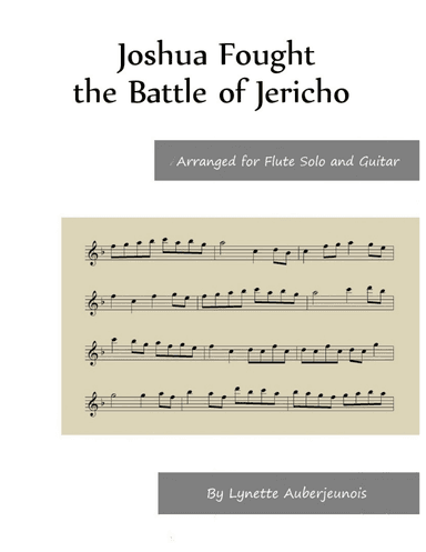Joshua Fought the Battle of Jericho - Flute Solo with Guitar Chords